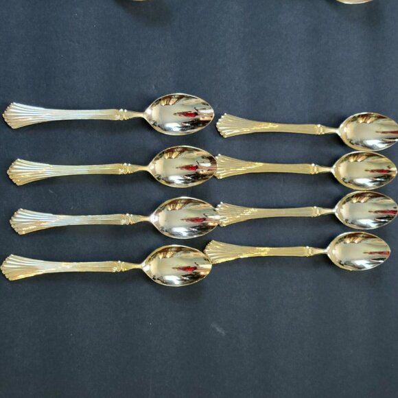 Towle Plume Cutlery Gold Plated Flatware Set~44Pieces~Service for 8 and more! - Picture 8 of 11